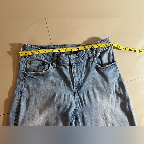 Aeropostale  Women Skinny Crop Distressed Light Vintage jeans Size 14 prewashed - Picture 13 of 16